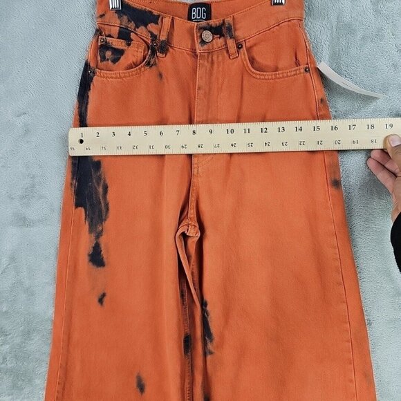 BDG The A-Wide Jean Jeans Womens 25 Orange Ombre Acid Wash Grunge High Rise NWT - Picture 10 of 16